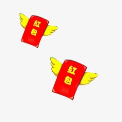 节日促销红包透明3红包金币丝带素材