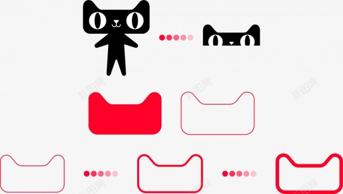 天猫猫头天猫形象icon使用规范天猫猫头视觉规范图标图标