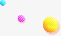 彩色圆球悬浮漂浮电商素材