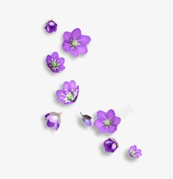 紫色花朵飘散花语满庭香手绘花卉水晶帘动微风起满架蔷素材