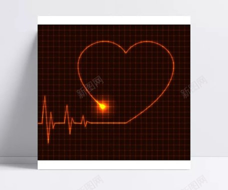 爱心心电图矢量爱心心电图创意爱心情人节爱心与心电图背景