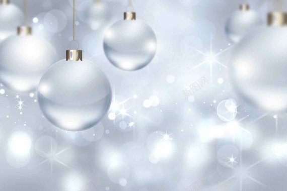 银色圣诞节装饰球图silverchristma背景