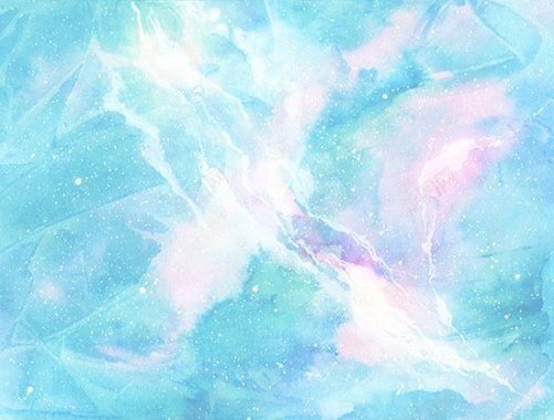点击进入超清大图梦幻唯美水彩手绘星空插画装背景