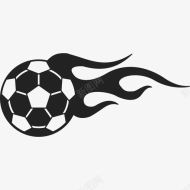 足球在火焰中体育体育偶像图标图标