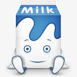 卡通牛奶盒子图标zh75YUu素材