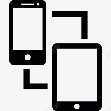 手机和平板电脑文件传输技术图标图标