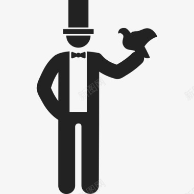 白色的鸽子带着鸽子的魔术师人人图标图标