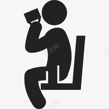 坐着喝酒的人人图标图标