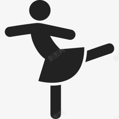 女孩舞蹈体育人类2图标图标