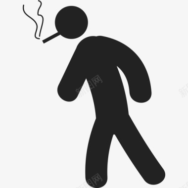 男人走路抽烟人人2图标图标