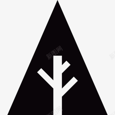 几何树自然图标图标