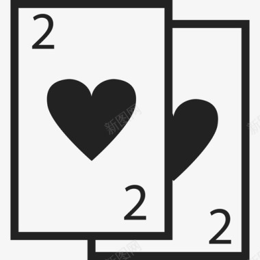 两张红心卡社交卡运动偶像图标图标
