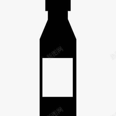 带标签的瓶子食品图标图标