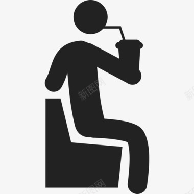 喝高的人坐着喝苏打水的人人图标图标