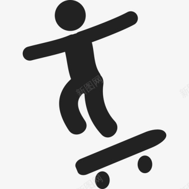 有滑板的男孩体育人类2图标图标