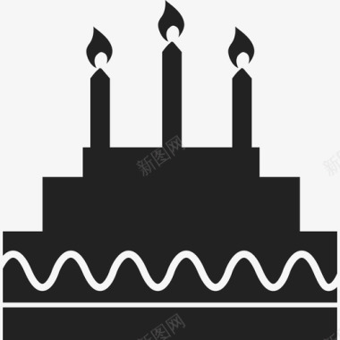 蛋糕图片生日蛋糕有蜡烛食物庆祝活动图标图标