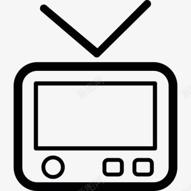 复古复古电视显示器工具和器具多媒体图标图标