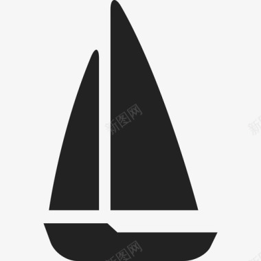 黑色帆船运输通用11图标图标