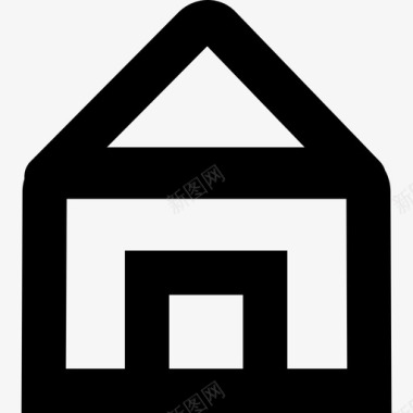 几何的房子建筑物甜蜜的家图标图标
