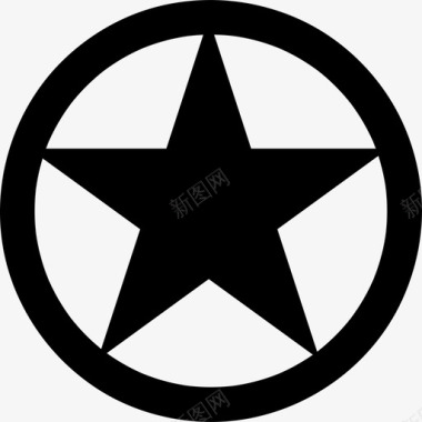 圆里的星星标志星星图标图标