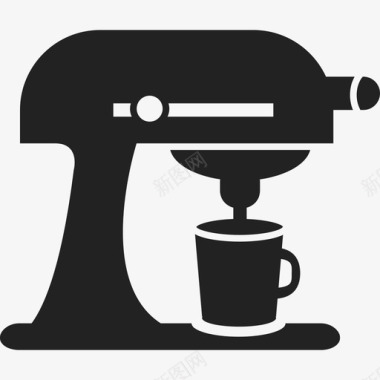 家用咖啡机商业糖果屋图标图标
