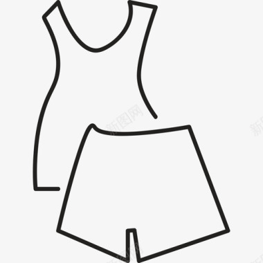 女式夏季披衣时尚生活方式图标图标