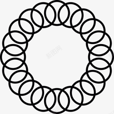 螺旋形的圆环形状随机图标图标