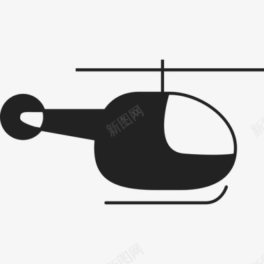 矢量小型商铺小型直升机运输机ios7已填充2台图标图标