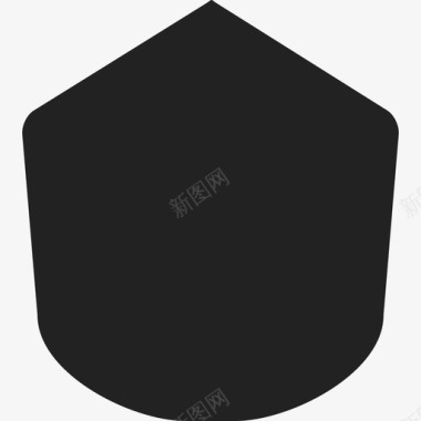 黑色多边形武器盾牌图标图标