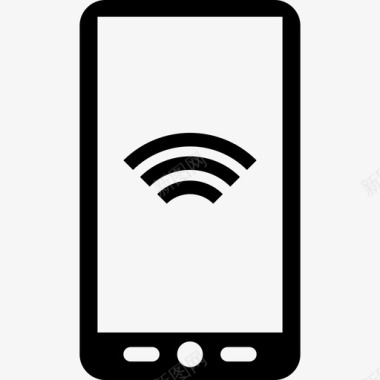 电脑信息图标屏幕上有Wifi信号的平板电脑工具和器具电话图标图标