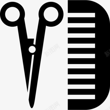 工具和用具剪刀和梳子工具和用具酒店图标图标