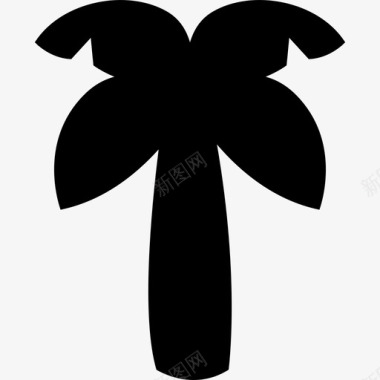 黑棕榈树形状通用06图标图标