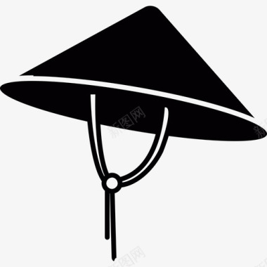 圆锥形亚洲帽时尚日本2图标图标