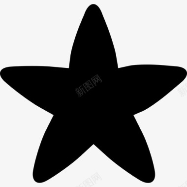 黑色圆形星形形状通用02图标图标