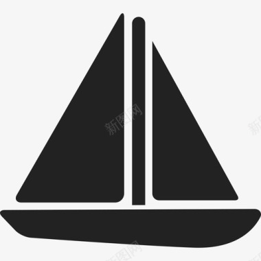 帆船航行运输满载图标图标
