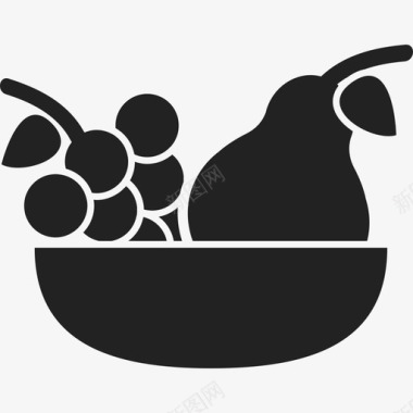 盘子里的葡萄和梨食物食物图标图标
