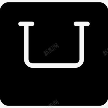 购物袋带把手接口ios7黑色2图标图标