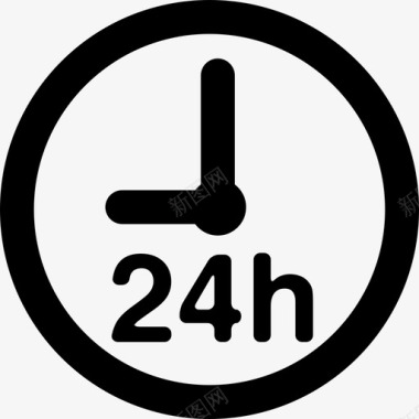 24小时时钟井字游戏图标图标