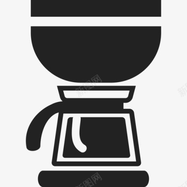 咖啡壶和过滤器食物食物图标图标