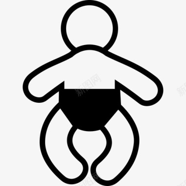婴儿带尿布人丢了7套装了2个图标图标