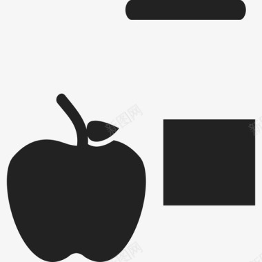 苹果和正方形图标图标