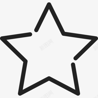 星星由线条形状组成通用13图标图标