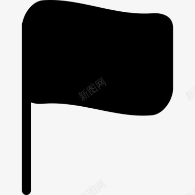 矩形旗帜地图和旗帜ios7黑色2图标图标
