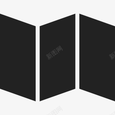 三折纸ios7黑色图标图标