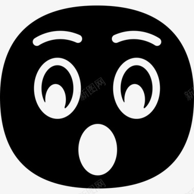 惊讶惊恐惊讶的脸手势表情图标图标