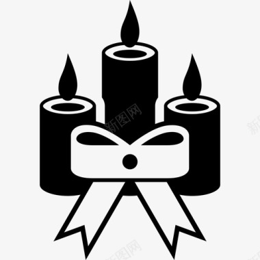 蜡烛蜡烛形状圣诞节图标图标