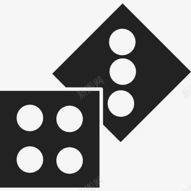 两个赌场骰子输掉7个高级填充2图标图标