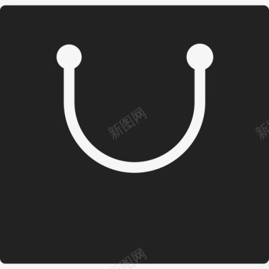 黑色黑色形状购物纸袋接口ios7黑色图标图标
