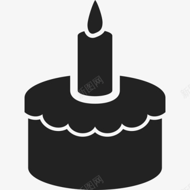 蜡烛有蜡烛的蛋糕食物facebook包图标图标