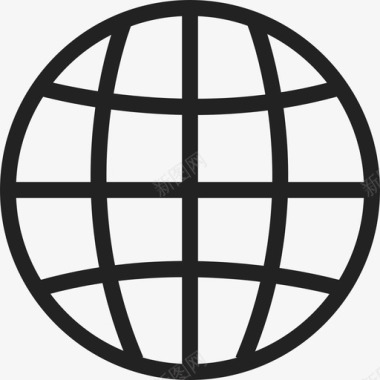 全球网格ios7集合线性1边框颜色图标图标